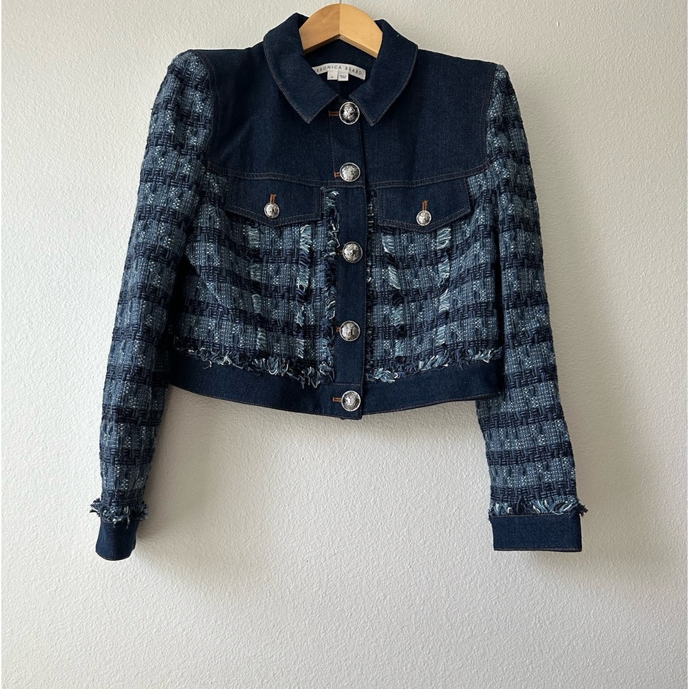 VERONICA BEARD| Santo Jacket Tweed Denim New Without Tags - Picture 14 of 16